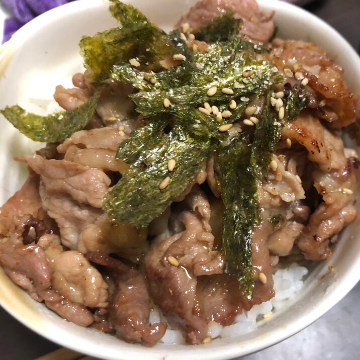 5分で早技⁈ガッツリ焼肉丼